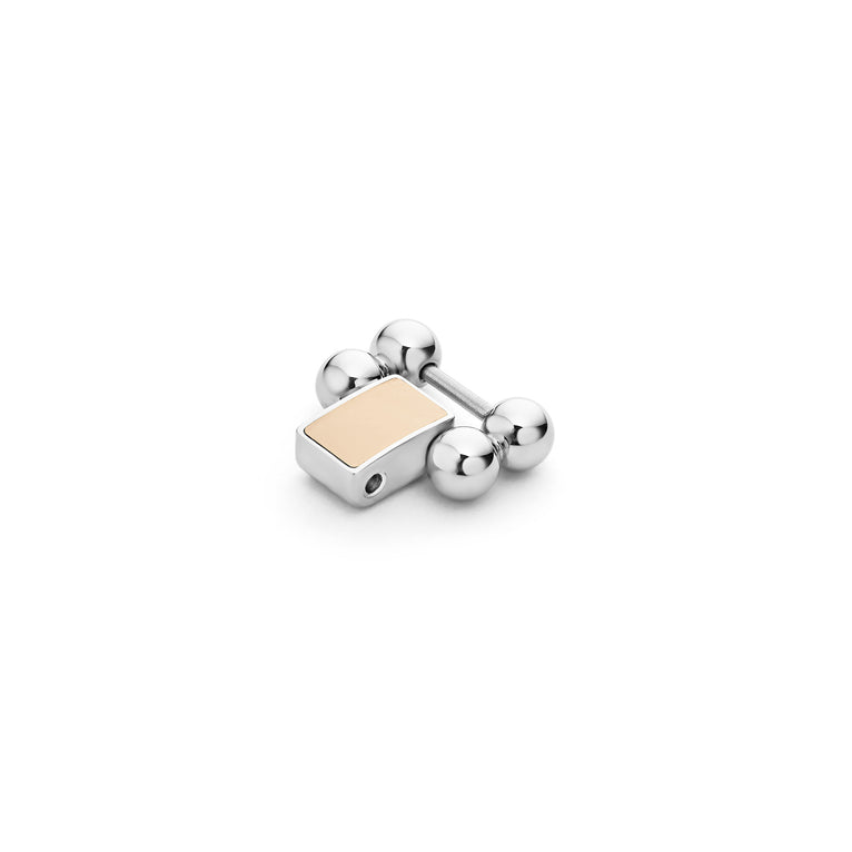 Smart Caviar 18k Rose Gold and Stainless Steel Link, a sleek jewelry component designed to extend and enhance the elegance of your bracelet.