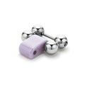 Smart Caviar Lilac Ceramic Watch Bracelet Link, featuring polished chrome spheres and a pastel lavender grip.