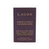 Our exclusive Jewelry & Watch Cleansing Wipes are designed to expertly clean all types of LAGOS jewelry. Removes built-up grime and oils. Pre-moistened with cleaning formula. One wipe can clean multiple pieces. Compact size is perfect for cleaning on