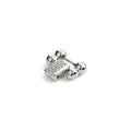 Smart Caviar Diamond and Sterling Silver Link featuring three polished spheres and a pavé-set crystal rectangle, designed to extend your Smart Caviar bracelet.